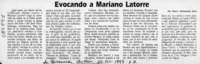 Evocado a Mariano Latorre  [artículo] Sucre Valenzuela Zura