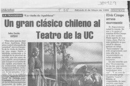 Un gran clásico chileno al Teatro de la UC  [artículo] Andrea González