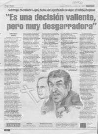 "Es una decisión valiente, pero muy desgarradora"  [artículo] Carolina Rousseau