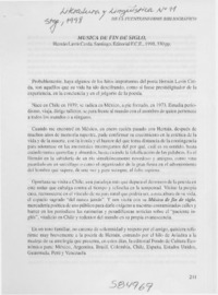 Música de fin de siglo  [artículo] José de la Fuente A.