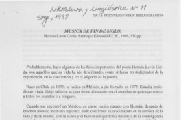 Música de fin de siglo  [artículo] José de la Fuente A.