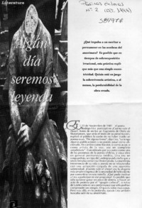 Algún día seremos leyenda  [artículo] Jorge Morales F.