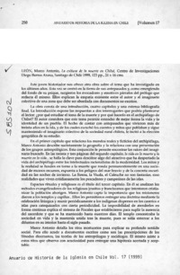 La cultura de la muerte en Chiloé  [artículo] Marciano Barrios Valdés