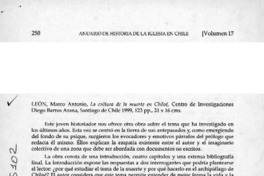 La cultura de la muerte en Chiloé  [artículo] Marciano Barrios Valdés