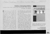 Bioética y Antropología Médica