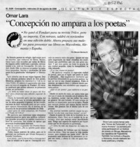 "Concepción no ampara a los poetas"  [artículo] Marcelo Sánchez R.