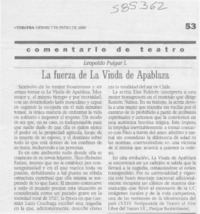 La fuerza de La viuda de Apablaza  [artículo] Leopoldo Pulgar I.