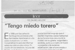 "Tengo miedo torero"  [artículo] Andrés Aguirre