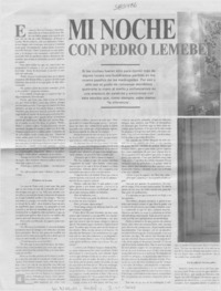 Mi noche con Pedro Lemebel  [artículo] Julio César Rodríguez