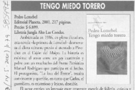 Tengo miedo torero  [artículo] Gloria Guerra