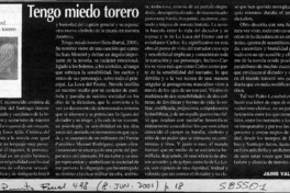 Tengo miedo torero  [artículo] Jaime Valdivieso