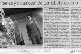 Las "perlas y cicatrices" de Lemebel a escena  [artículo] Andrea González