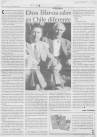 Dos libros sobre un Chile diferente  [artículo] Jaime Valdivieso