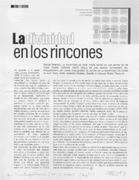 La divinidad en los rincones  [artículo] Patricia Espinosa