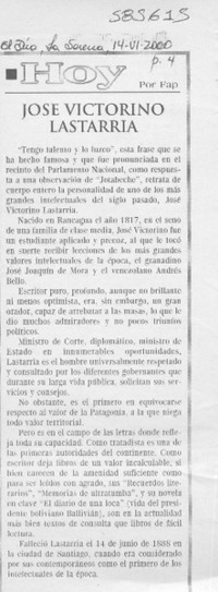 José Victorino Lastarria  [artículo] Fap