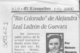 "Río colorado" de Alejandra Leal Ladrón de Guevara  [artículo] Nelson Navarro Cendoya