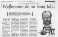 Reflexiones de un tema tabú  [artículo]