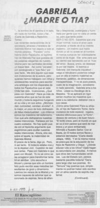 Gabriela ¿madre o tía?