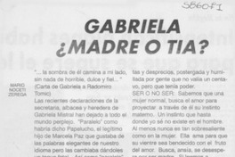 Gabriela ¿madre o tía?