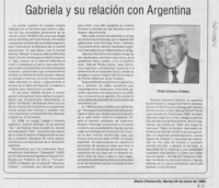 Gabriela y su relación con Argentina