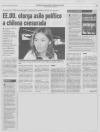 EE.UU. otorga asilo político a chilena censurada