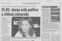EE.UU. otorga asilo político a chilena censurada