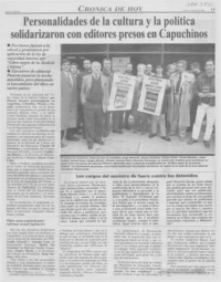 Personalidades de la cultura y la política solidarizaron con editores presos en Capuchinos