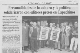 Personalidades de la cultura y la política solidarizaron con editores presos en Capuchinos