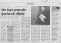 Libro Negro: procesados ejecutivos de editorial