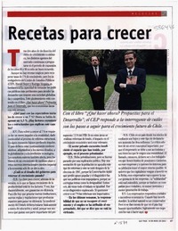 Recetas para crecer  [artículo]