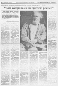 "Esta campaña es un ejercicio poético"