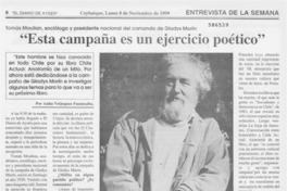 "Esta campaña es un ejercicio poético"