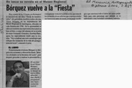 Bórquez vuelve a la "Fiesta"  [artículo]