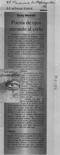 Poesía de ojos mirando al cielo  [artículo]