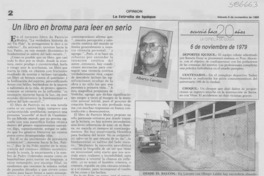 Un libro en broma para leer en serio