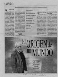 El origen de un mundo  [artículo] Carolina Ferreira