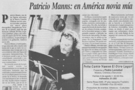 Patricio Manns: en América novia mía