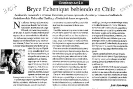 Bryce Echenique bebiendo en Chile  [artículo] Luis López-Aliaga