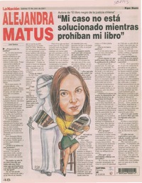 "Mi caso no está solucionado mientras prohíban mi libro"