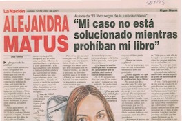 "Mi caso no está solucionado mientras prohíban mi libro"