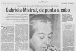 Gabriela Mistral, de punta a cabo