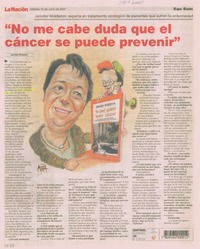 "No me cabe duda que el cáncer se puede prevenir"