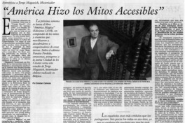 "América hizo los mitos accesibles"