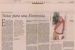 Notas para una entrevista