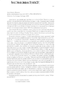 Rosa Cruchaga o el eco de la transparencia