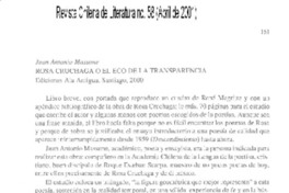 Rosa Cruchaga o el eco de la transparencia