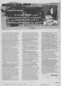 "Si El libro negro y las consecuencias que ha tenido son una inspiración para los nuevos periodistas, me alegro"