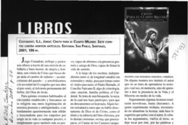 Cristo para el cuarto milenio  [artículo] Rodrigo García