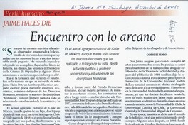 Encuentro con lo arcano  [artículo]