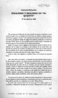Idealismo y realismo en "El Quijote"